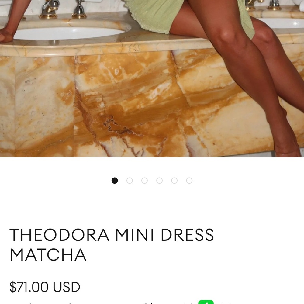 Green Backless Mini Dress - Picture 3 of 4